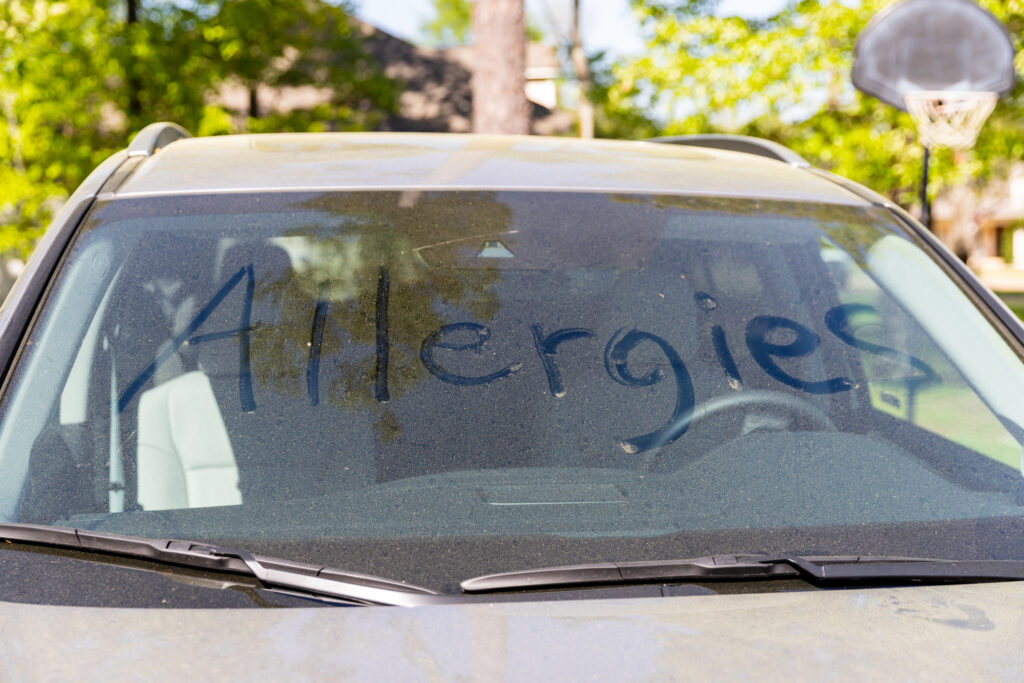 Pollen on your vehicle can lead to severe allergies.