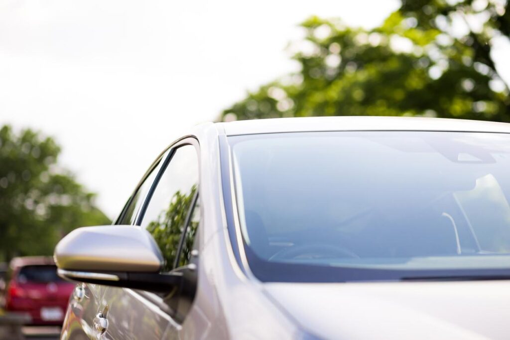 Car Windshield Closeup